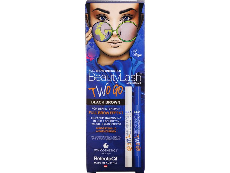 BeautyLash Augenbrauenstift Pro Brow Colour Pen Natur Brown Augenbrauen-Tönungsstift ist wisch- und wasserfest