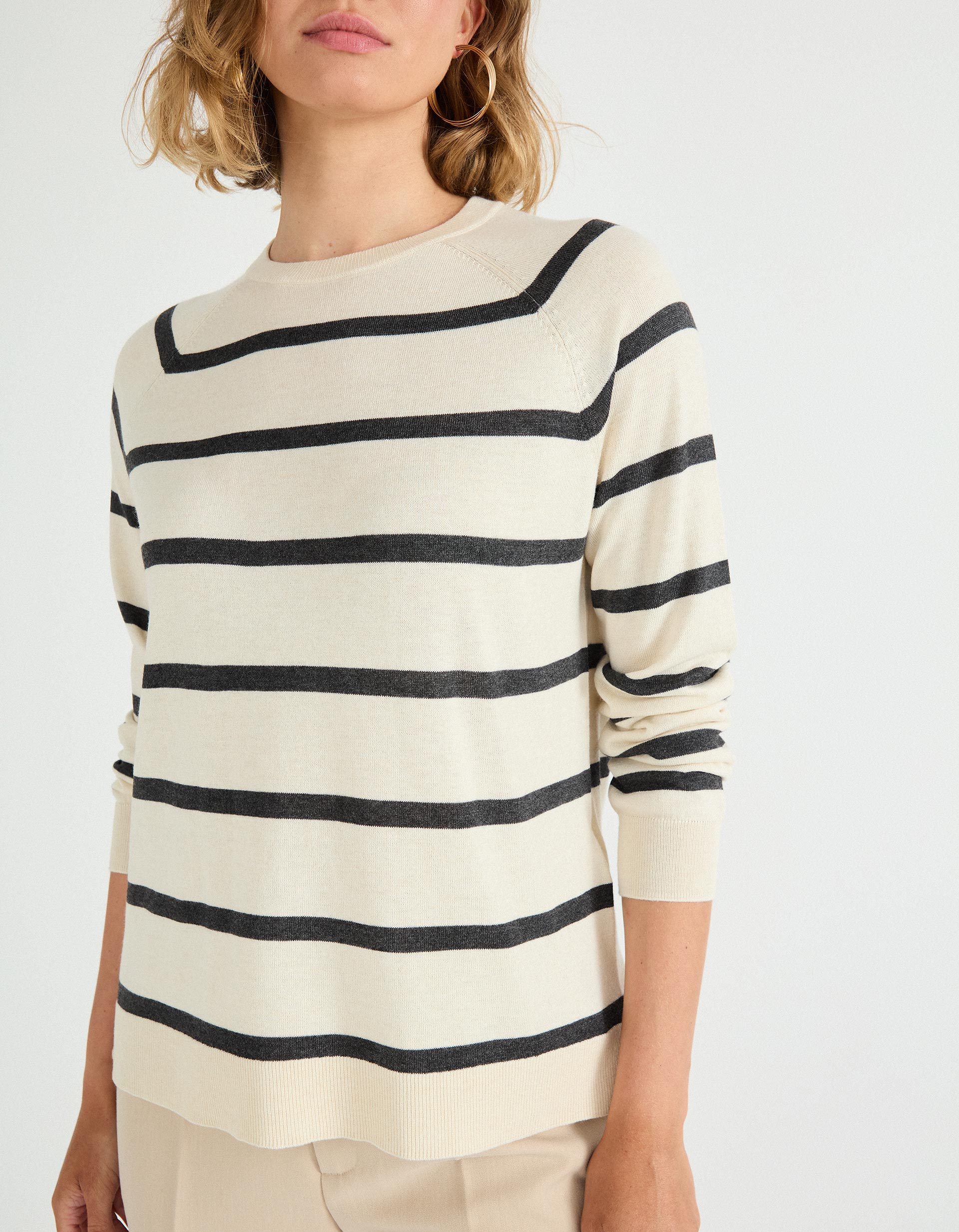 Camisola com Caxemira, Mulher, Branco