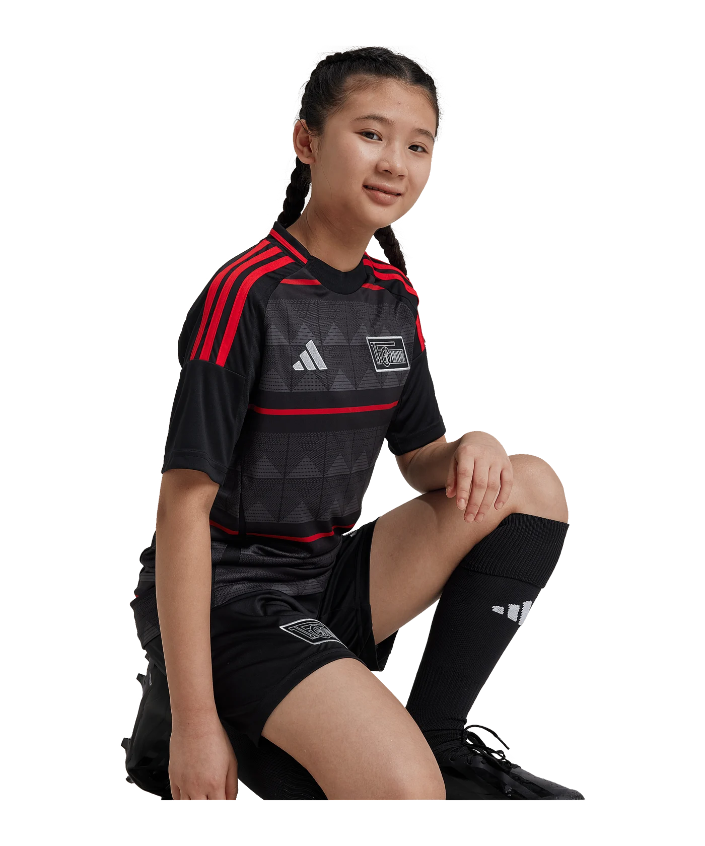 adidas 1. FC Union Berlin Short Away 2024/2025 Kids Schwarz