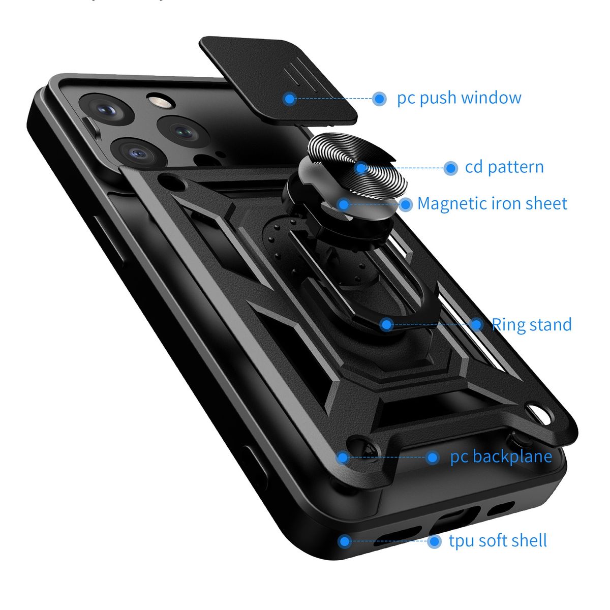 Hülle Handy Schutz für Apple iPhone 15 Pro Case Cover Tasche Bumper Etuis Neu