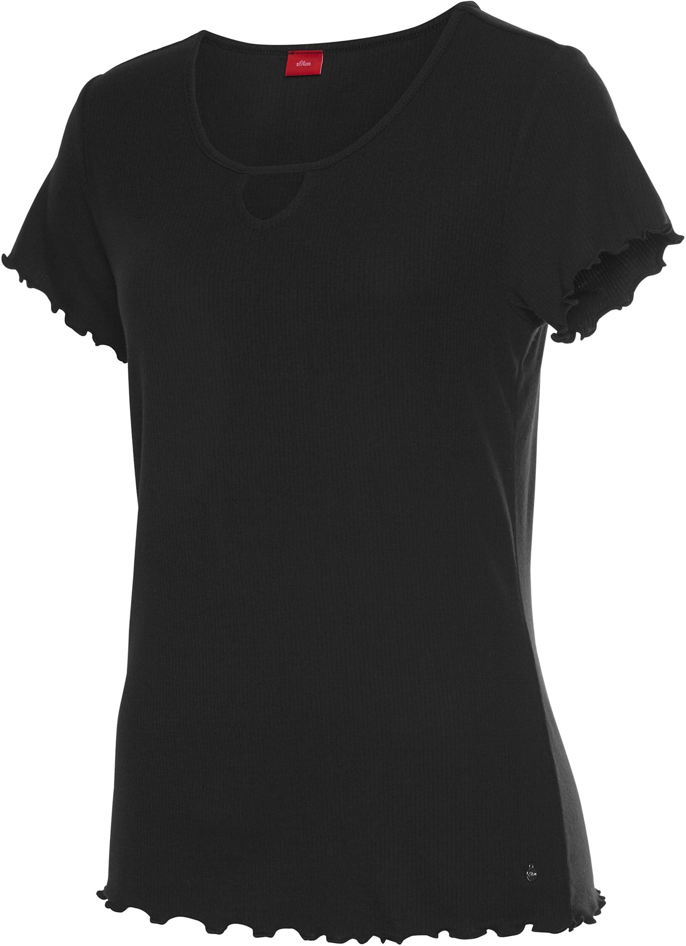 s.Oliver Pyjamaoberteil in schwarz