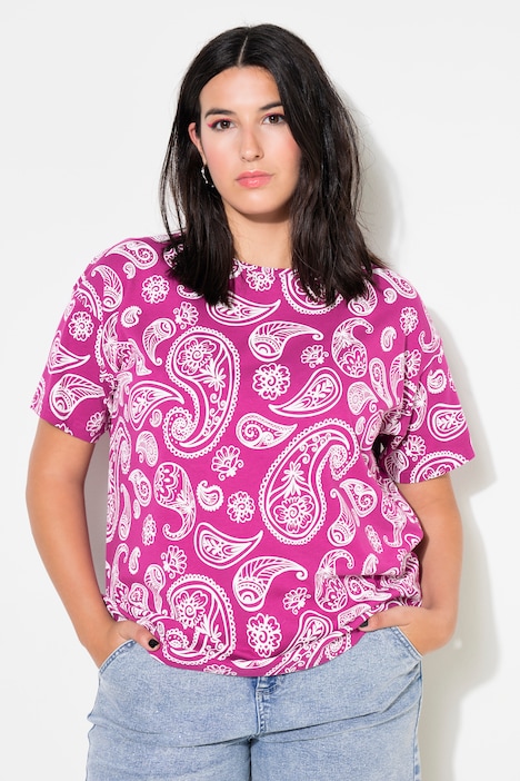 T-Shirt, oversized, Paisley Print