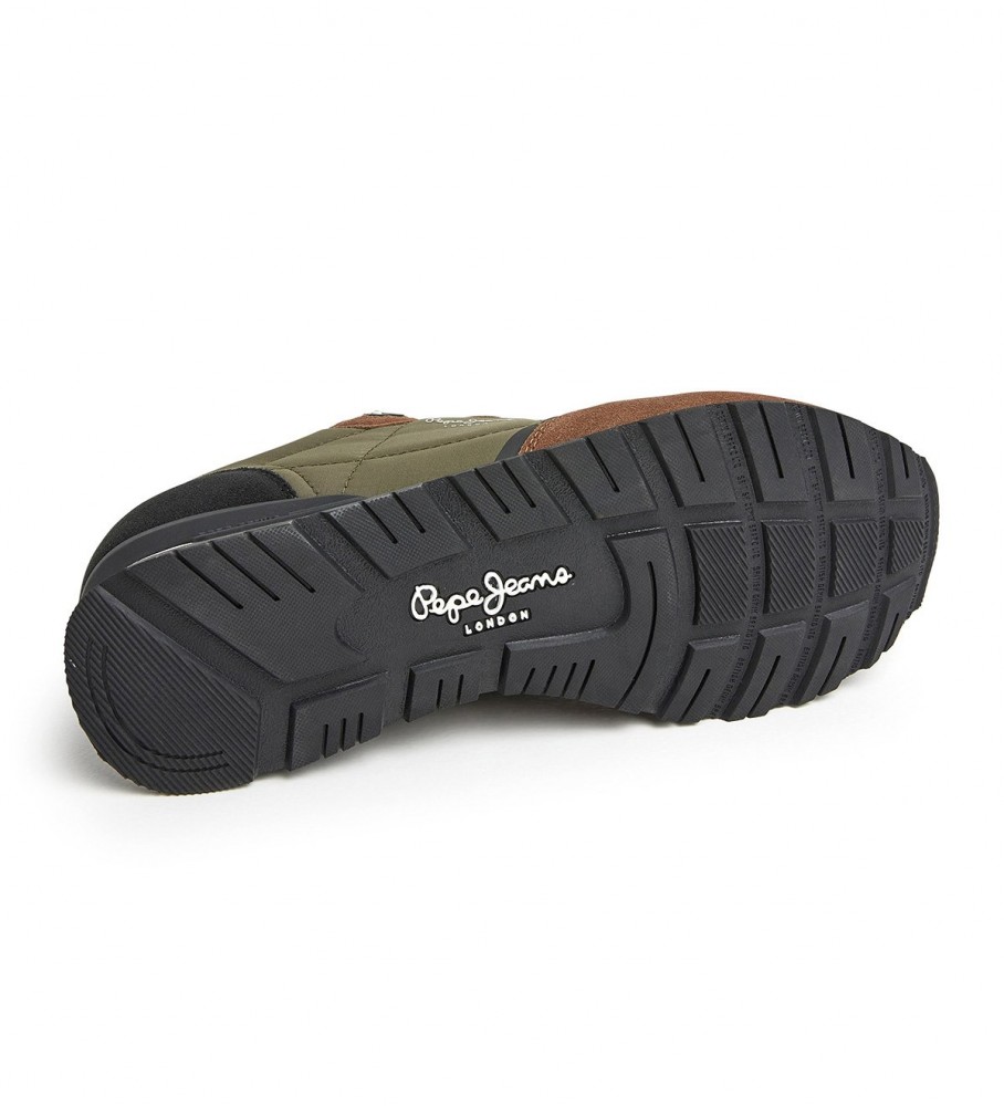 Tênis Pepe Jeans Brit Print M de couro verde
