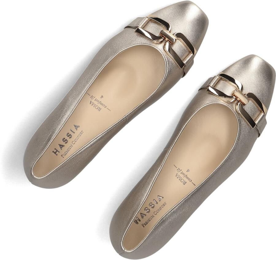 HASSIA Pumps Dames Roma Maat: 41 5 Materiaal: Leer Kleur: Goudkleurig
