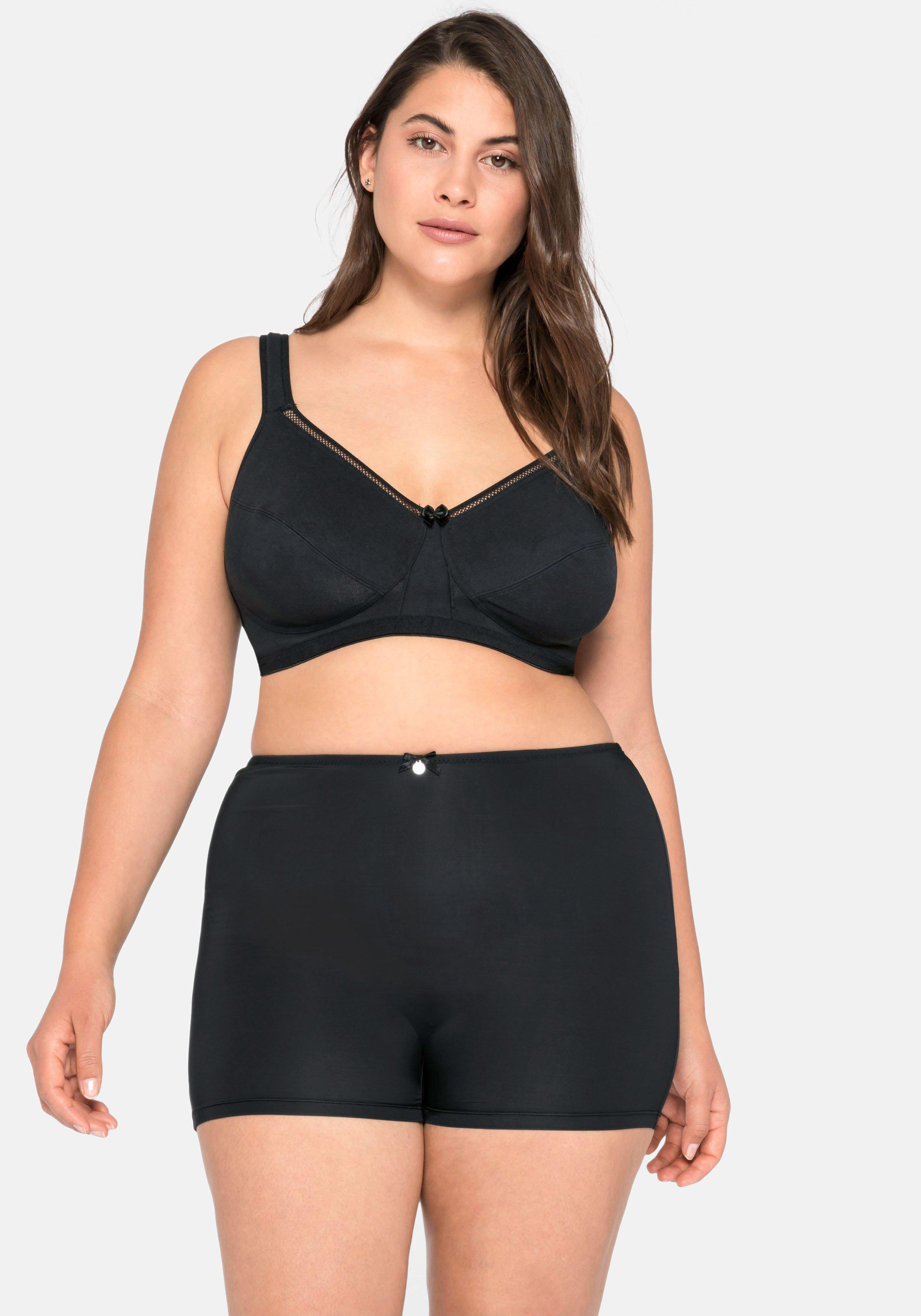 Panty im High-Waist-Schnitt, mit kurzem Bein