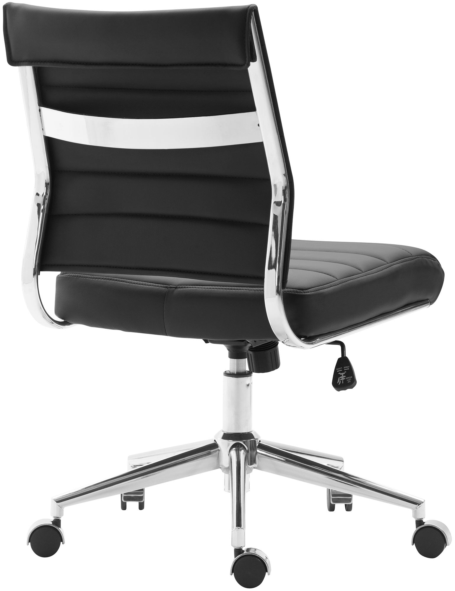 CLP Arbeitshocker Vinton Kunstleder I Höhenverstellbar und ergonomisch I Bürostuhl mit Lehne, Rollen und 360 Grad Drehfunktion