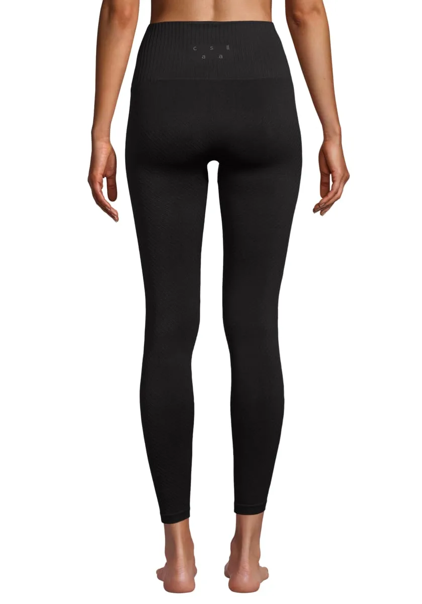 Casall Women's Seamless Graphical Rib Tights Black