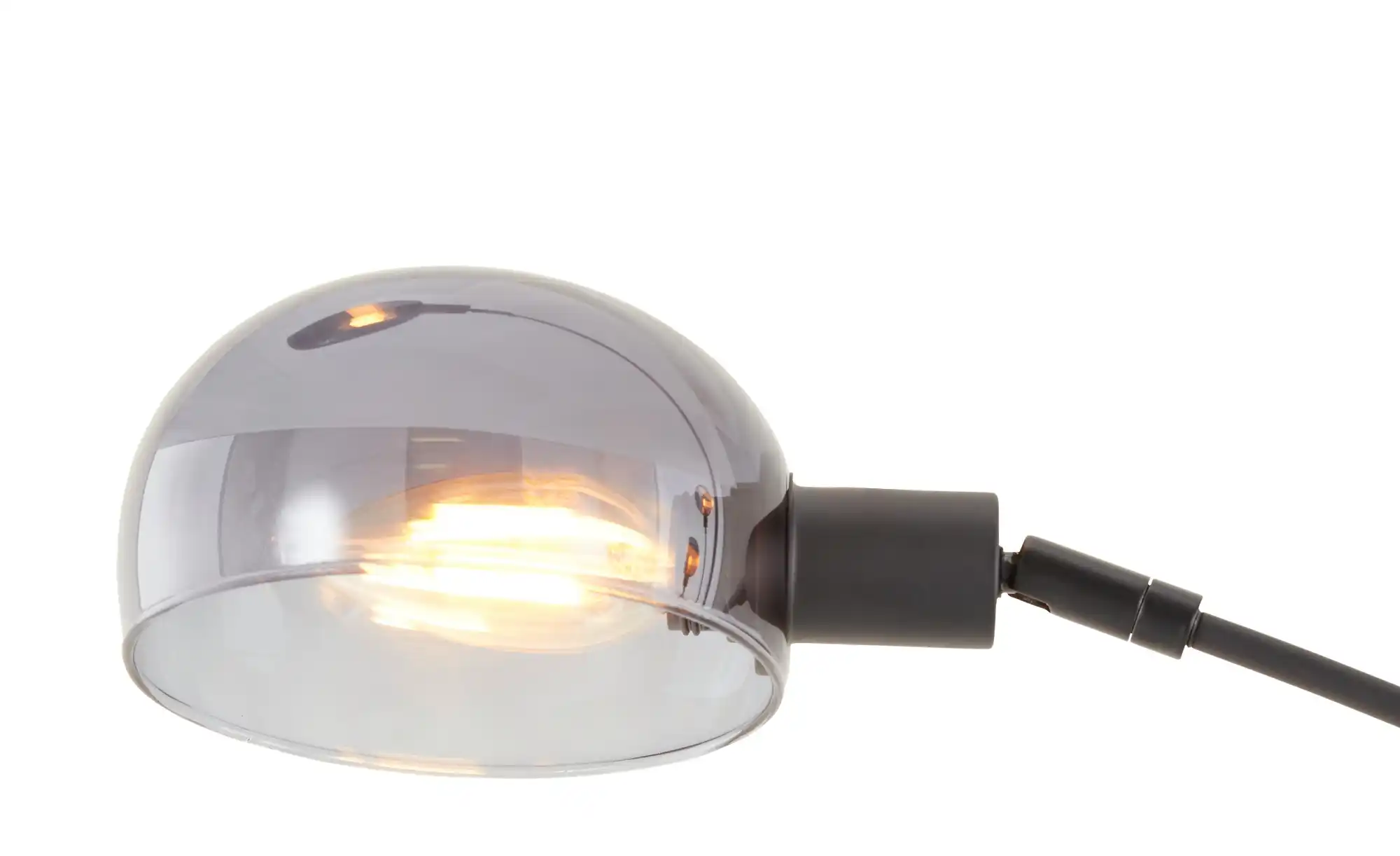 Jette Home Bogenleuchte, 5-flammig, schwarz-matt mit Rauchglas