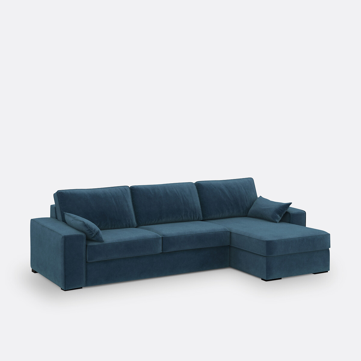 LA REDOUTE INTERIEURS<br>Sofá-cama de canto em veludo, espuma Cécilia