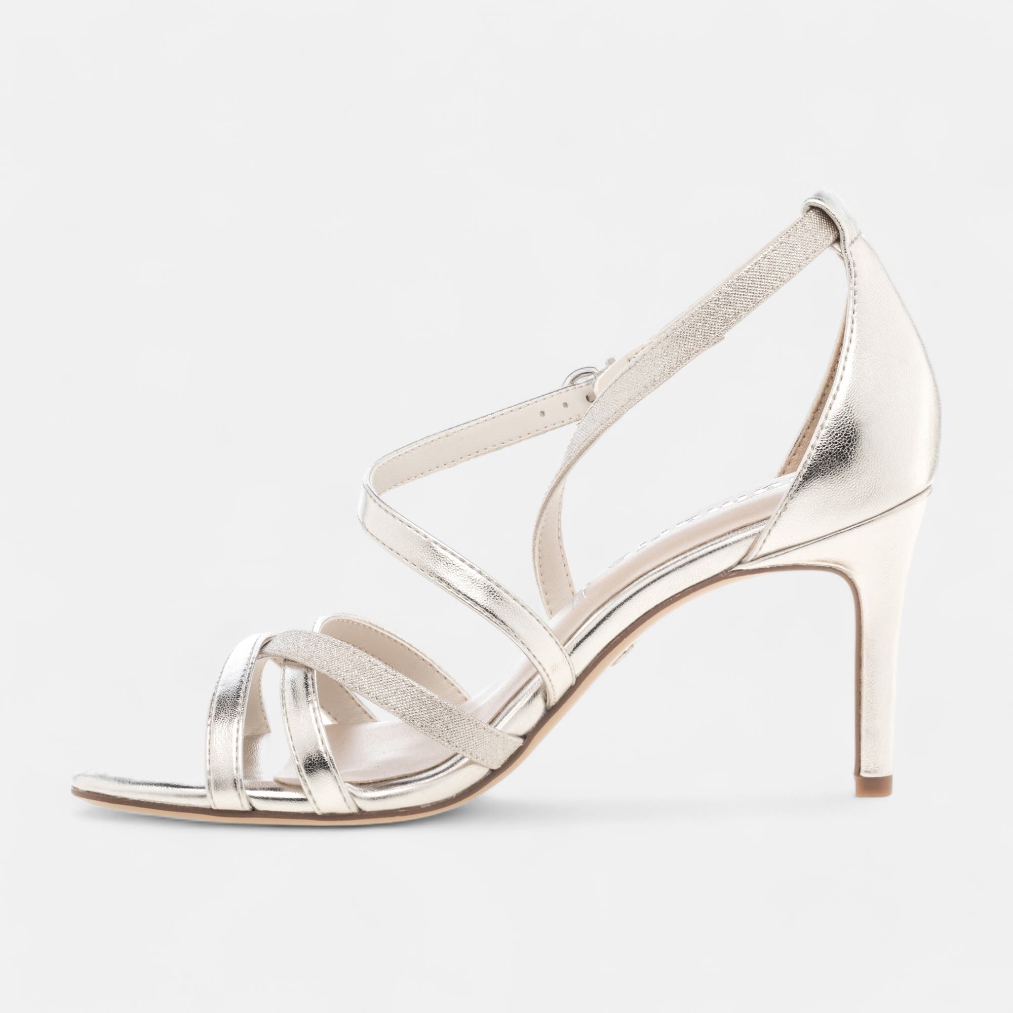 Nu-pieds à talon Femme argent