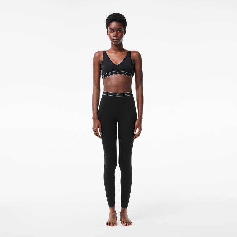 Legging d'intérieur en coton stretch Vêtements d’intérieur & de nuit - Noir - Lacoste - Femme