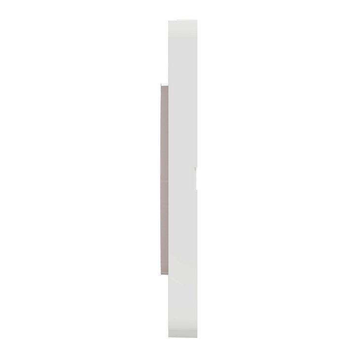Plaque de finition triple Schneider Electric Odace Touch burgundy liseré blanc