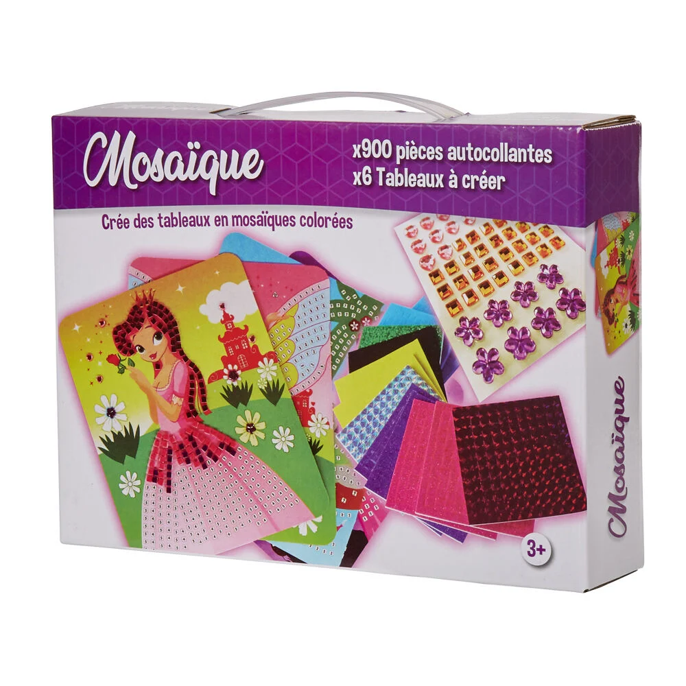 Kit création mosaïque autocollante x 6 tableaux