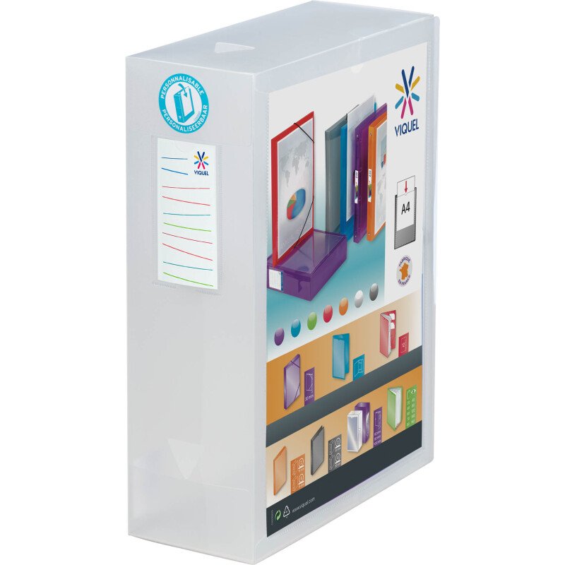 Boîte de classement plastique personnalisable CLASS DOC PROPYGLASS VIQUEL dos 10 cm couleur