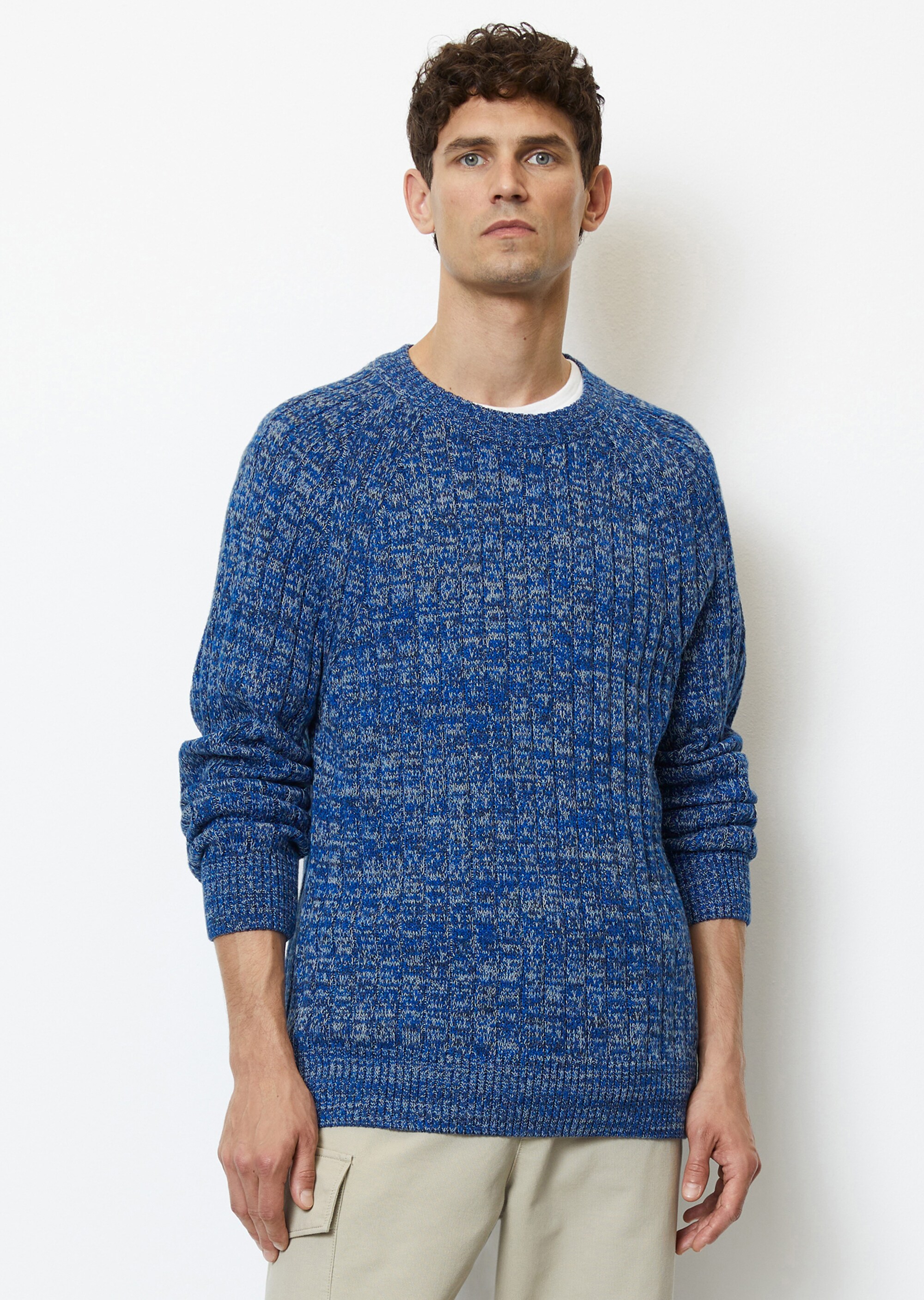 Rippstrick-Pullover regular aus reiner Bio-Baumwolle