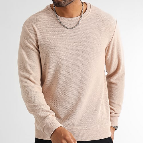 Sweat Crewneck Texturé 0602 Beige
