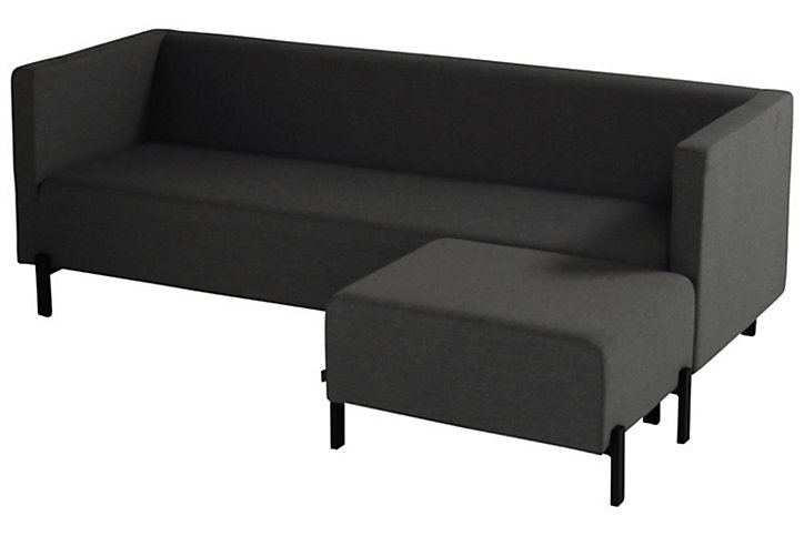Canapé de jardin Hartman Dion Set noir 204x78x71cm.