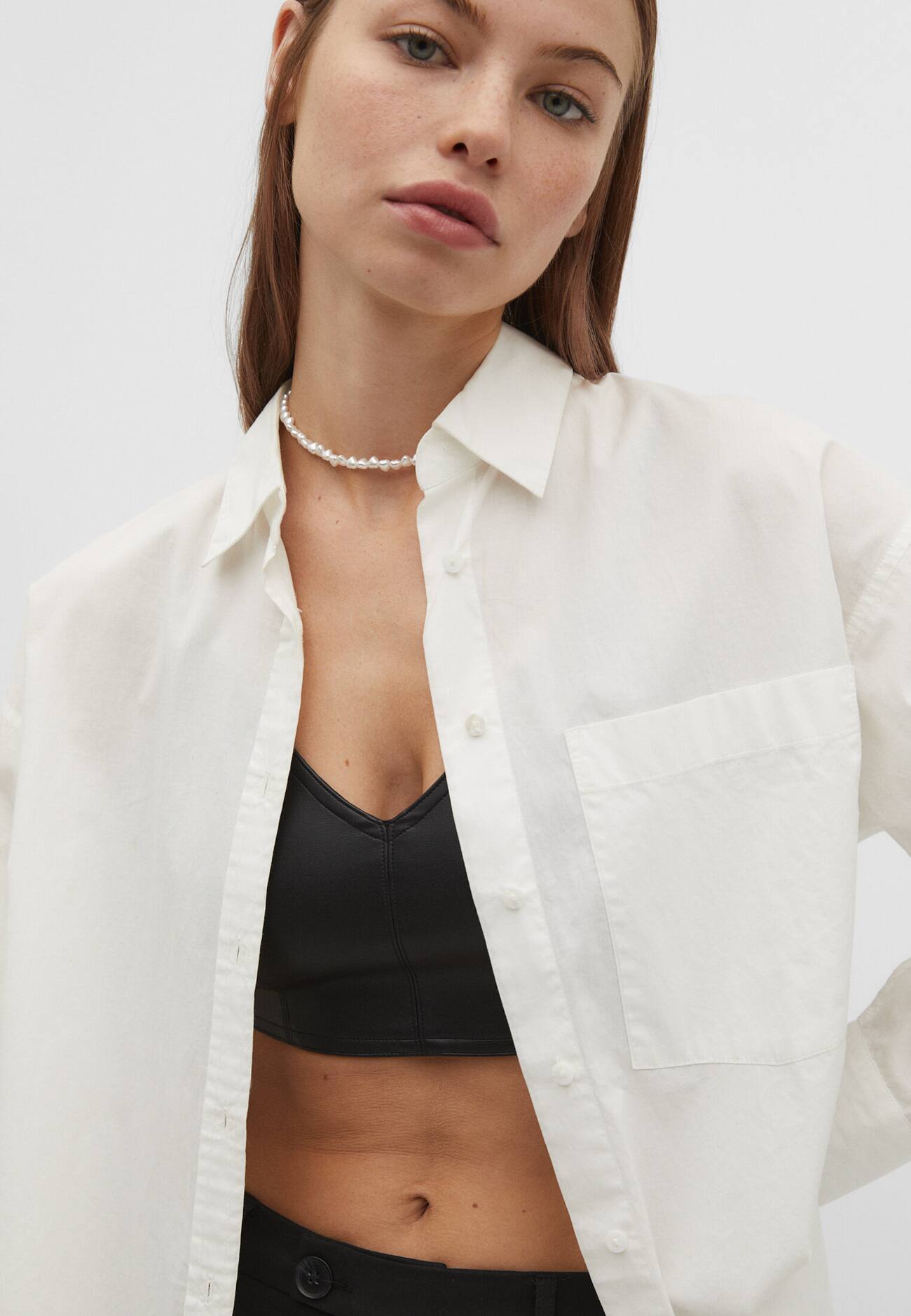 Camisa de corte reto