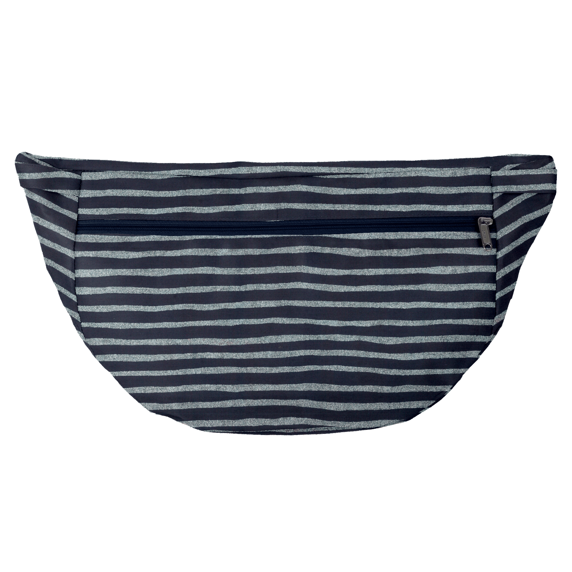 Sac Banane Rayé Argent Marine