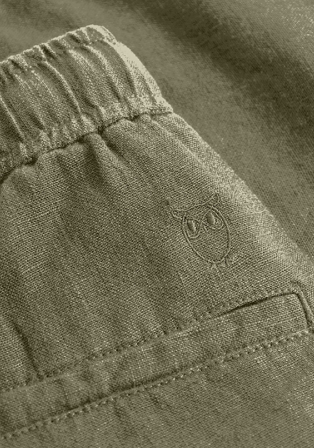 Knowledge Cotton Apparel Leinenshorts Fig Loose Burned Olive