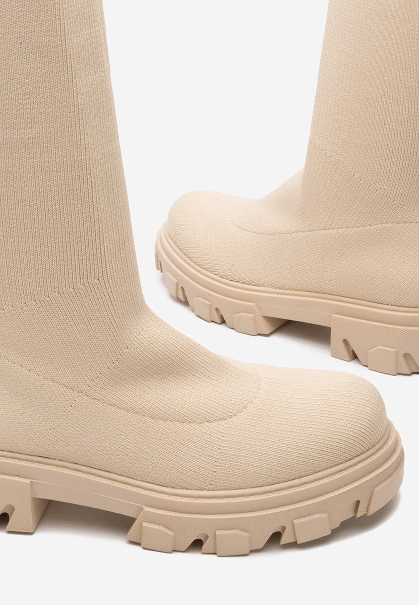 Bottes chaussettes beige Branca V2