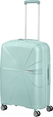American Tourister StarVibe Spinner Koffert 70-77L, Metallic Surf Blue