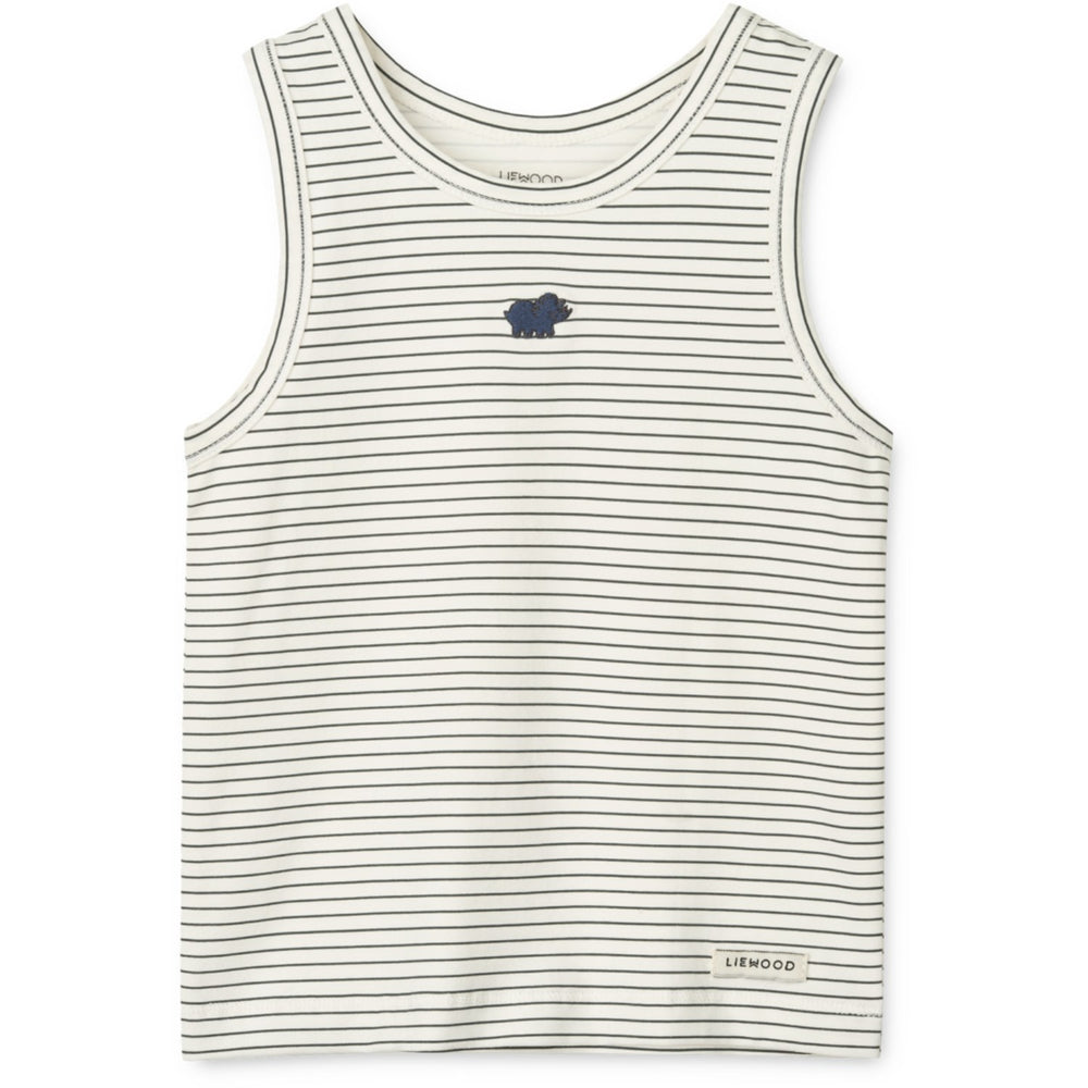 Køb LIEWOOD Mini Dinosaurs Creme / Stripe Mix Faris Printed Tank Top 2-Pak