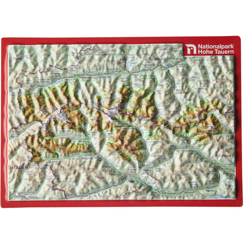Georelief 3D Reliefpostkarte Hohe Tauern