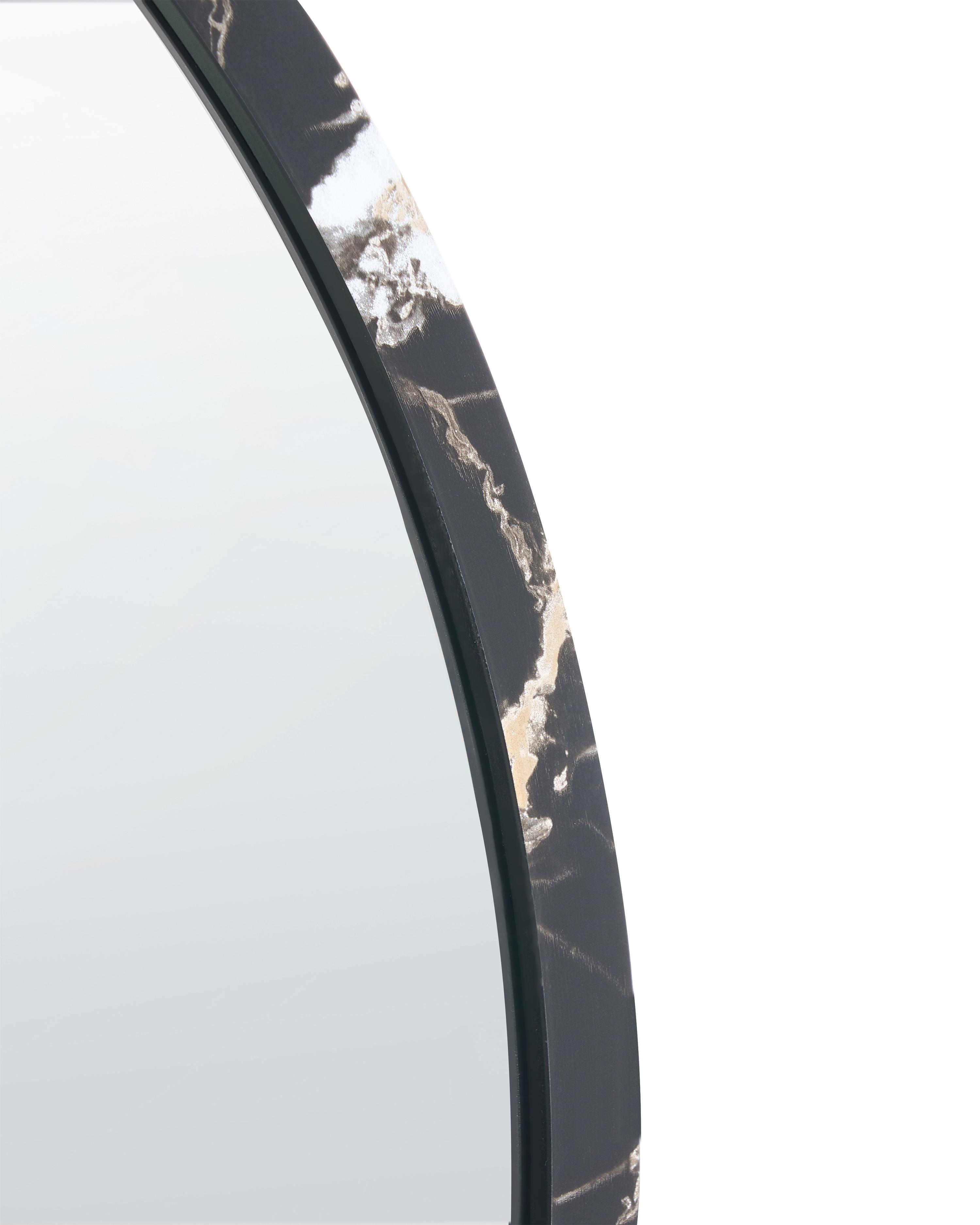 Wandspiegel MARTEL 69 cm 69 cm Zwart