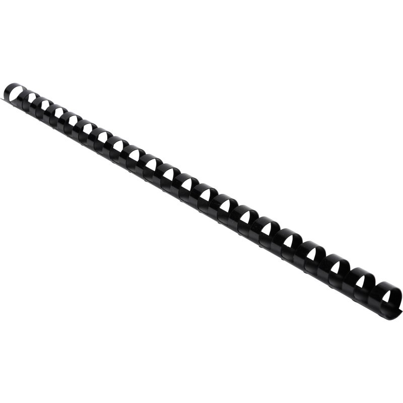 Baguette reliure anneaux plastique 12 mm noir - Boîte de 100