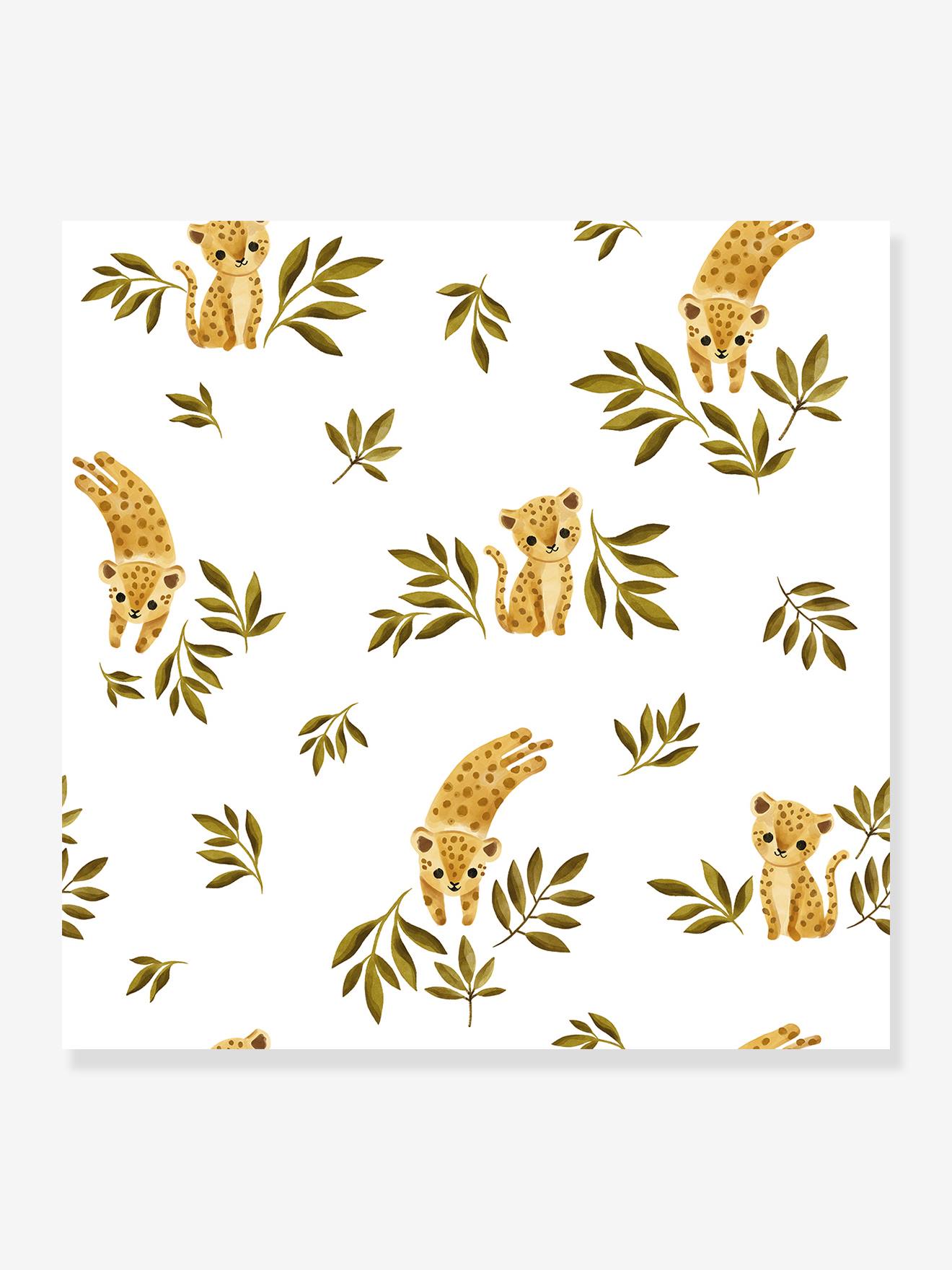Papel de Parede Leopardo Savannah Felidae LILIPINSO Ocre