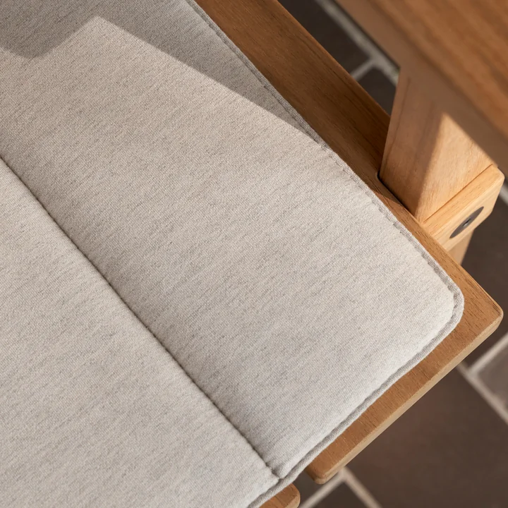 Carl Hansen - GL101 Auflage für Gartenbank, grau (Agora Liso life oat)