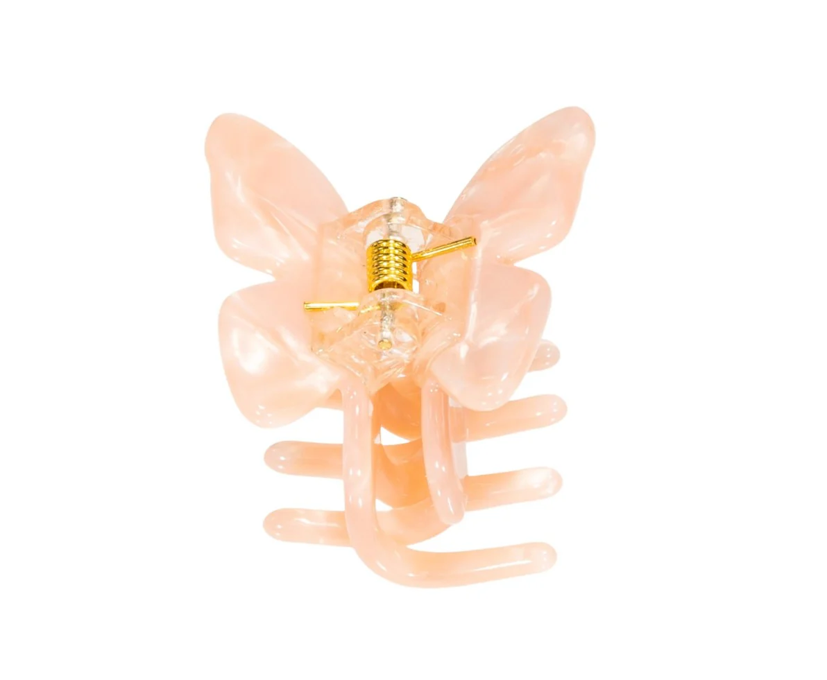 Pico  Small Butterfly hårklemme - Peach