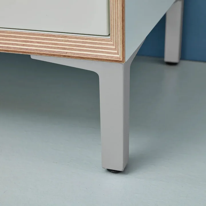 Müller Small Living - Vertiko Füsse, höhenverstellbar, silber (4er Set)