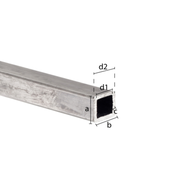 Buis vierkant staal 25x25x1000x1,5mm