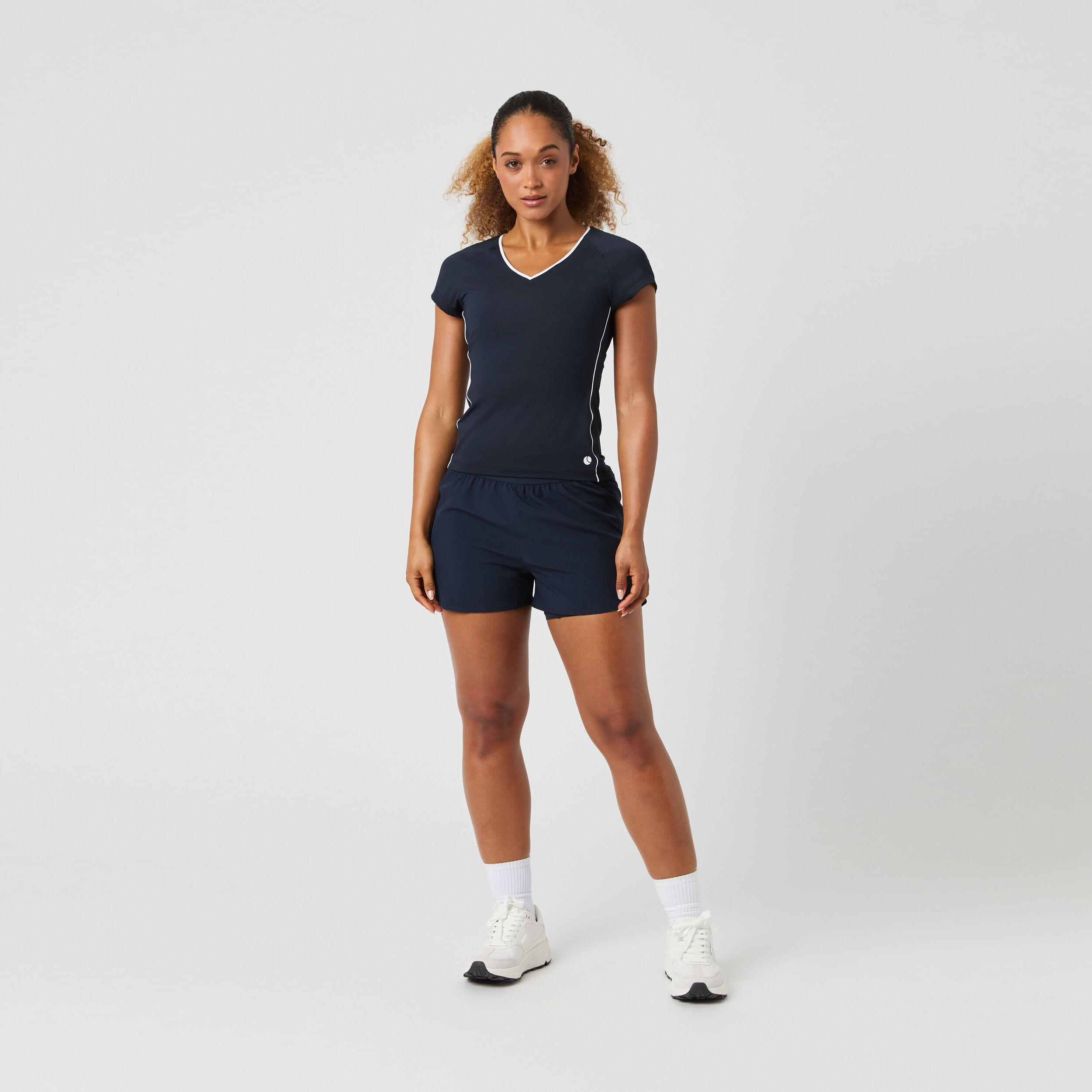 Björn Borg Ace V-Neck T-shirt Femmes - Bleu Foncé