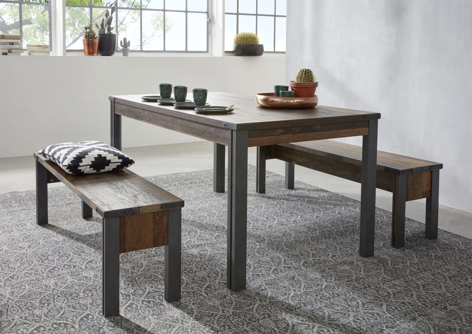 Esstisch Prime Grau/Braun 160 x 77 x 90 cm