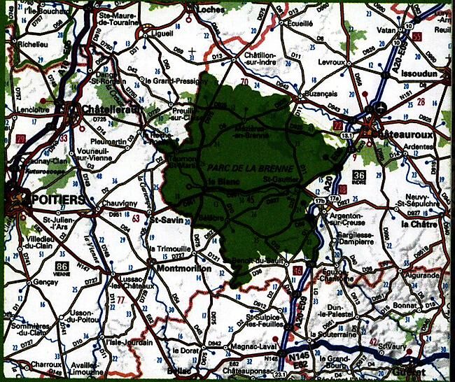 IGN - PNR LA BRENNE ECHELLE 1 60 000
