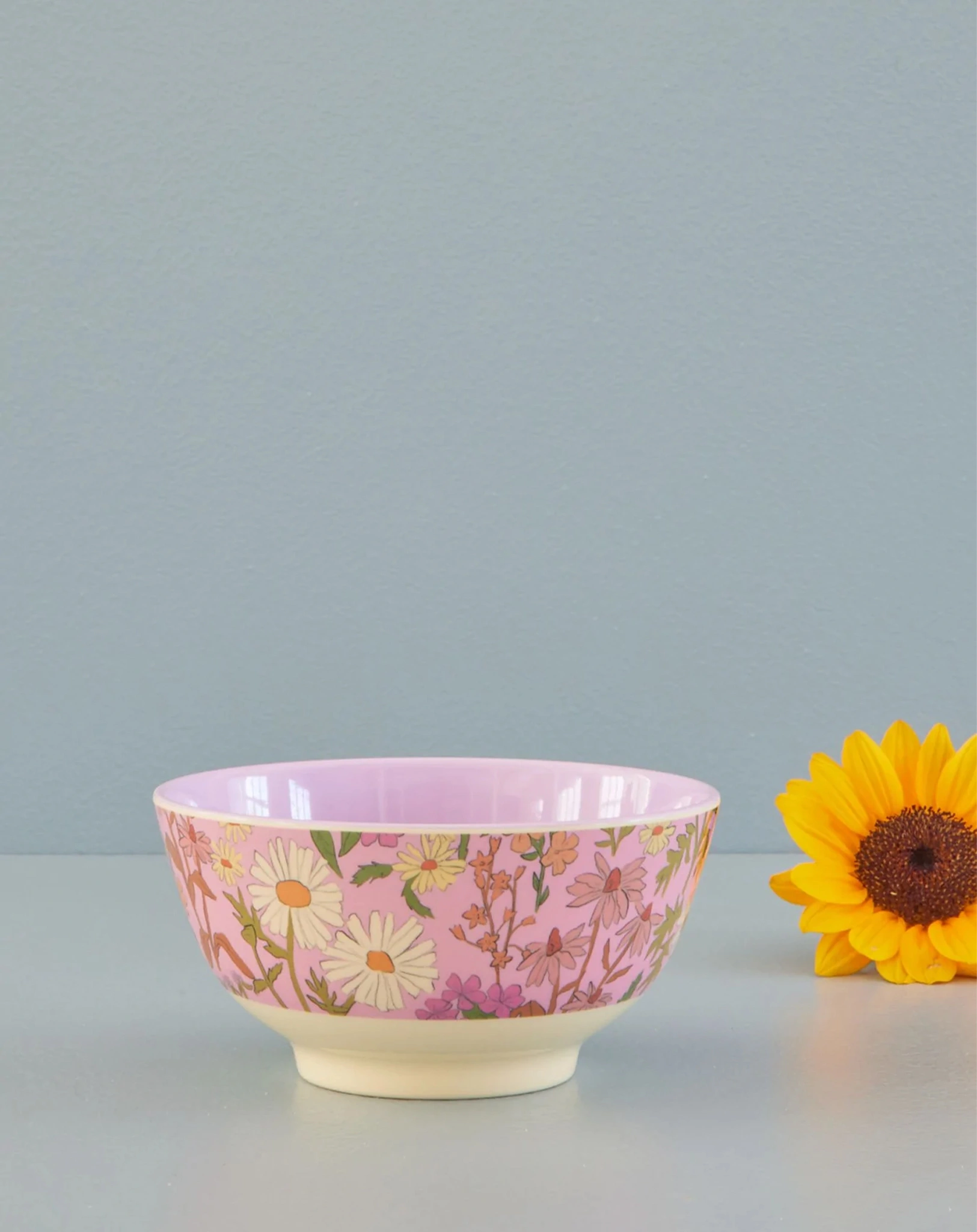 Melamin-Schüssel DAISY FLOWER (Ø15cm) in rosa