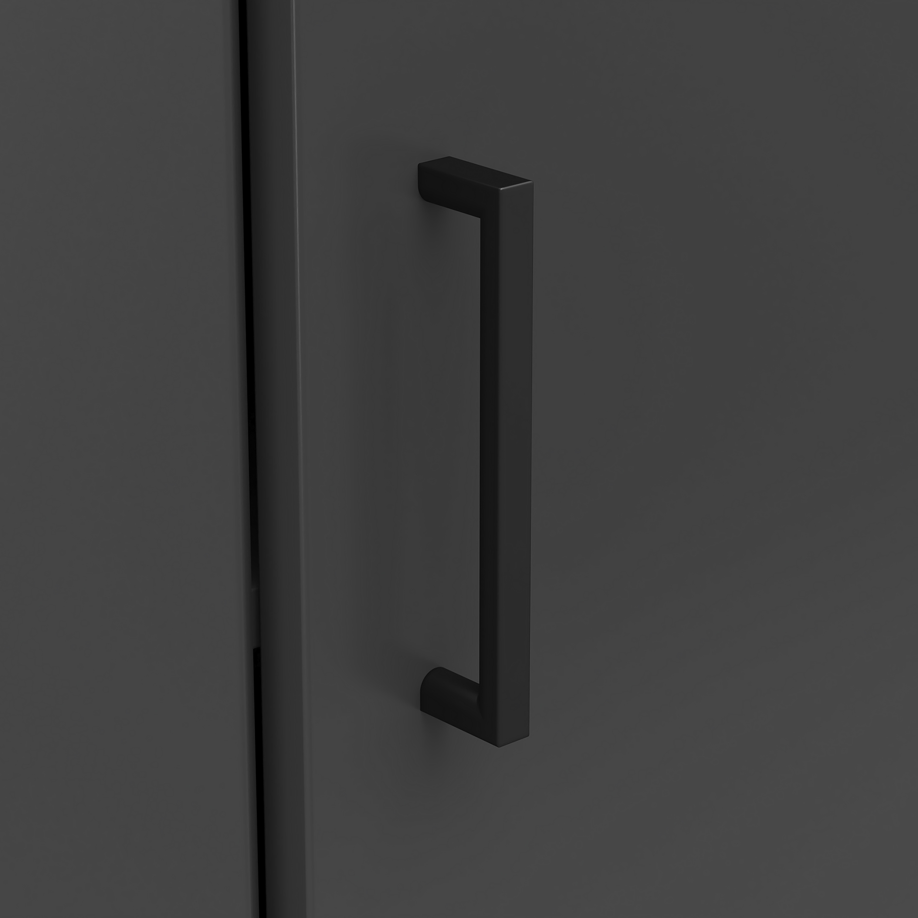 Eck-Kommode - anthrazit - 73 cm breit