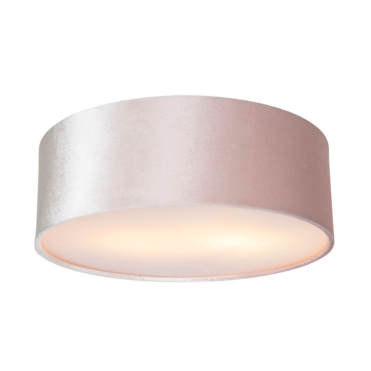 Moderne plafondlamp roze 30 cm met gouden binnenkant - Drum