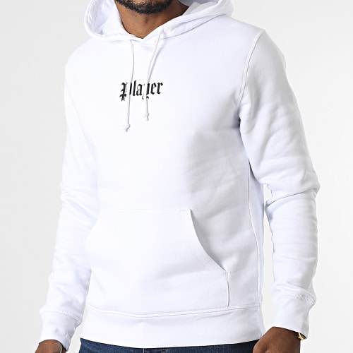 Sweat Capuche Player Blanc Noir