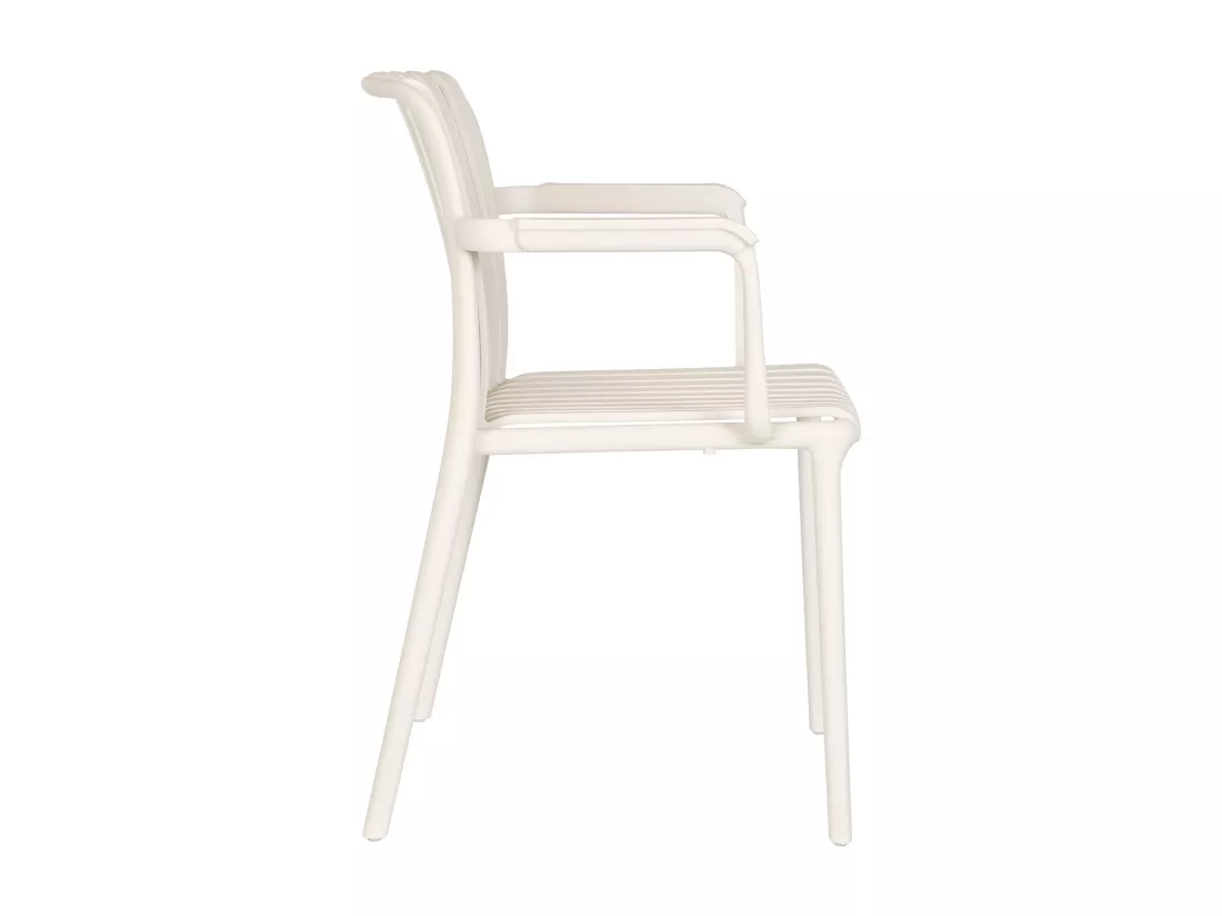 Lot de 2 fauteuils de jardin empilables en polypropylène - Beige - SESEH de MYLIA