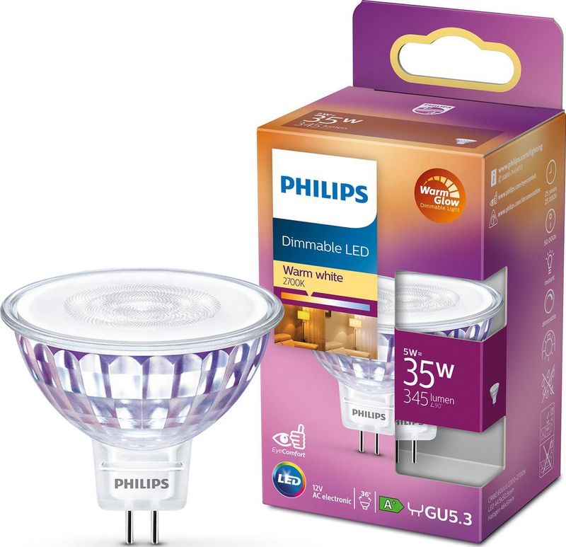 Philips - WarmGlow - LED-Spot - GU5.3 - Dimbaar - Warm Licht