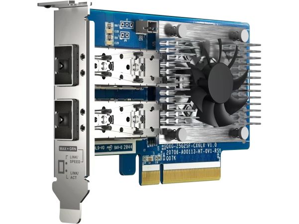 QNAP Erweiterungskarte QXG-25G2SF-CX6 Unterstützt SR-IOV und RoCE für ein verbessertes Netzwerk und VMware-Virtualisierungsumgebungen