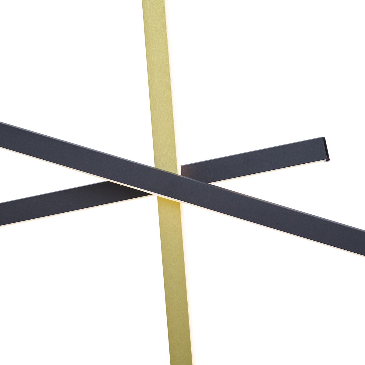 Design hanglamp X zwart met goud incl. LED 3-staps dimbaar - Joy