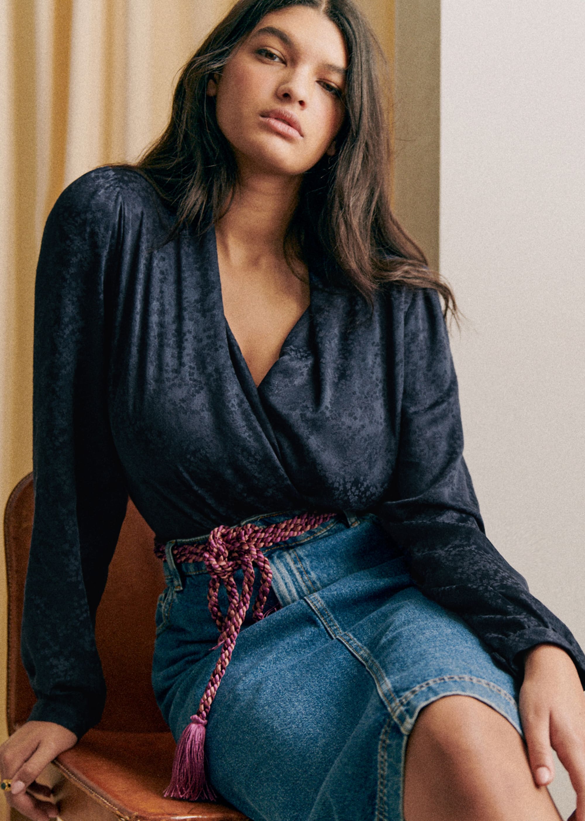 Blouse Abélia - Marine - E-SHOP/CHEMISES & BLOUSES 5905290