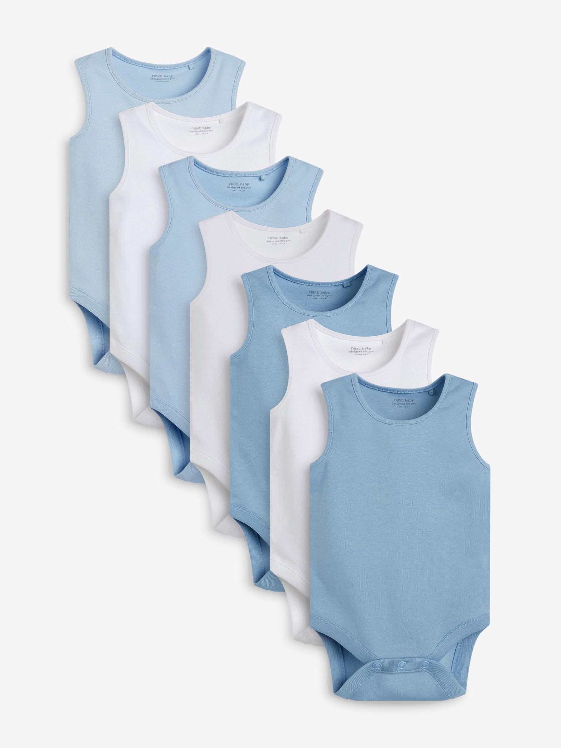 Blauw - Babyrompertjes met hemdje