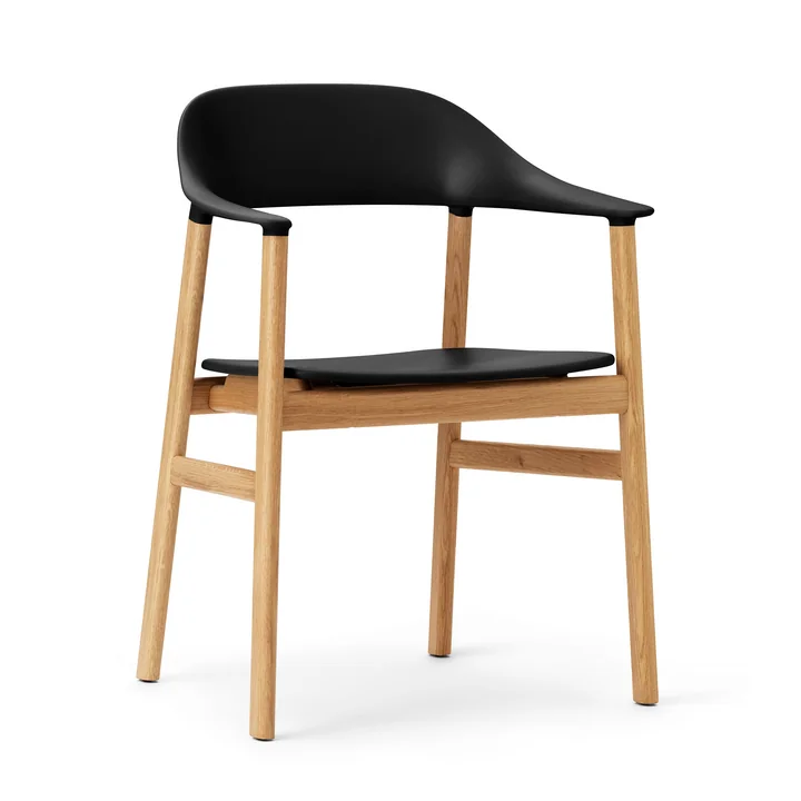 Normann Copenhagen - Herit Armlehnstuhl, Eiche / dusty grün