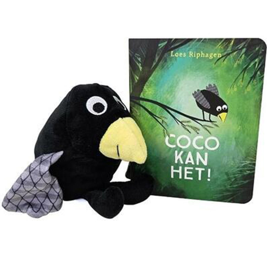 uitgeverij gottmer set kartonboek en knuffel coco kan het!